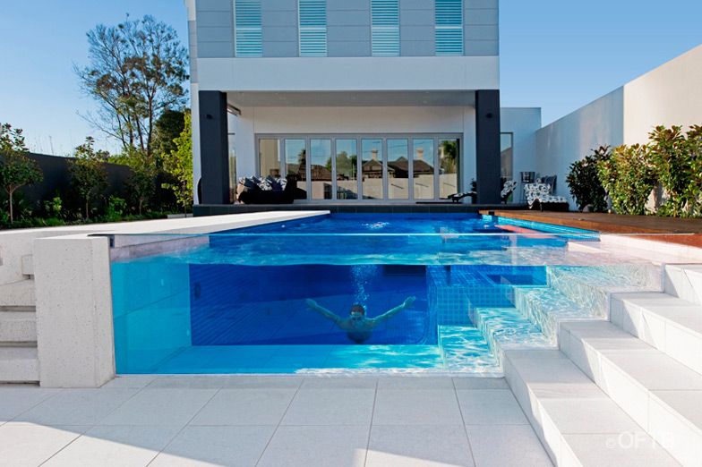 piscina en arquitectura paisaje